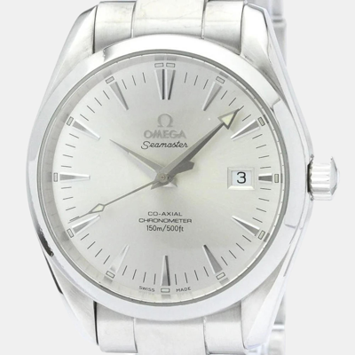 Pre-owned Omega Silver Stainless Steel Seamaster Aqua Terra 2503.30 Automatic Men's Wristwatch 39 Mm