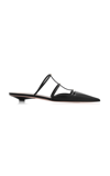 Valentino Rockstud 20 Embellished Leather Mules In Black