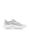 Valentino Garavani Act One Leather Sneakers In Grey