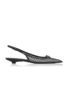 Valentino Womens Black Moon 20 Mesh Slingback Courts In Black