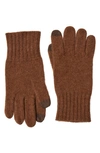 AMICALE CASHMERE RIB KNIT GLOVES
