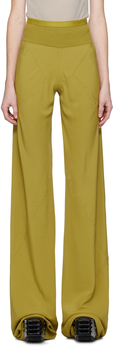 Rick Owens Yellow Bias Lounge Trousers In 32 Acid