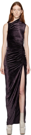 Rick Owens Purple Svita Maxi Dress In 163 Deep Purple