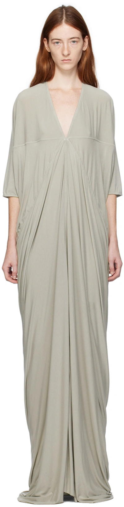 Rick Owens Off-white Em Maxi Dress In 08 Pearl