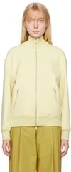 JIL SANDER YELLOW EMBROIDERED BOMBER JACKET
