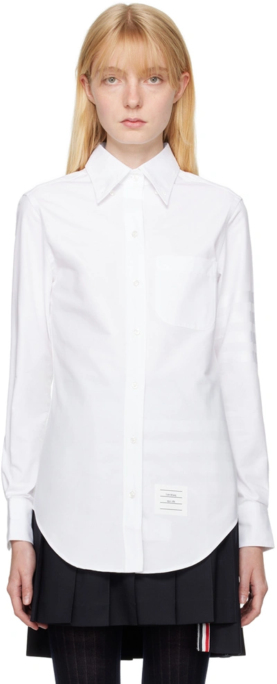 Thom Browne White Engineered 4-bar Shirt In 100 White