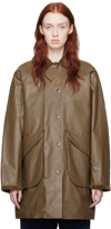 KASSL EDITIONS BROWN COATED JACKET