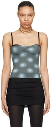 Miaou Gray & Blue Enzo Camisole In Gradient Dot Blue