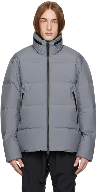 Norse Projects Arktisk Blue Stand Collar Down Jacket In Dark Ice Blue