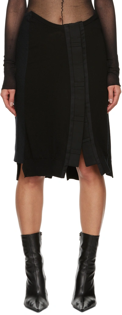 Hodakova Black Asymmetric Midi Skirt