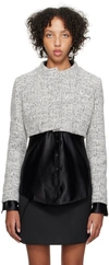 Coperni Cropped Round Collar Casual Jacket In Black
