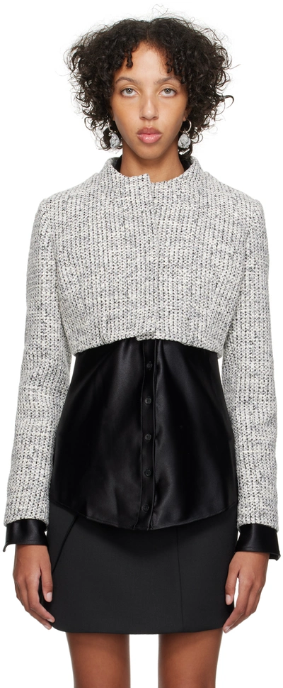 Coperni Black & White Cropped Jacket