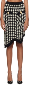 Moschino Houndstooth Skirt In A1555 Fantasy Black