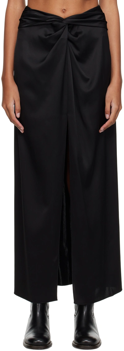 Nanushka Black Heida Maxi Skirt