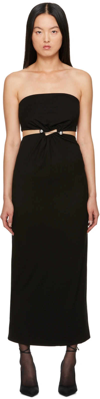 Reformation Black Amaia Midi Dress