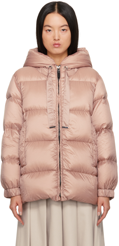 Max Mara Seia Puffer Jacket - The Cube In Pink