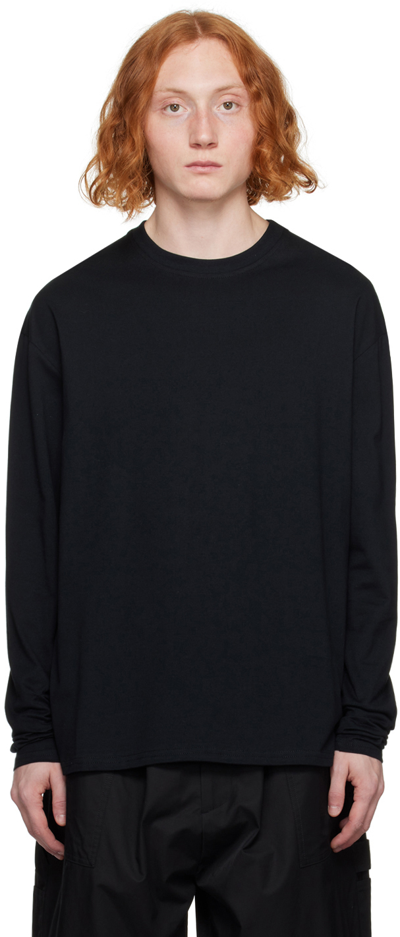 Lownn Black Crewneck Long Sleeve T-shirt