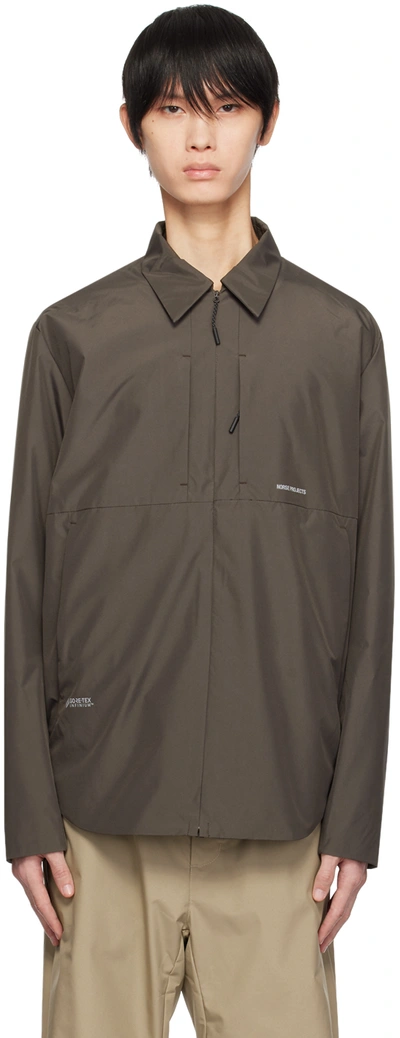 Norse Projects Taupe Jens Jacket In Heathland Brown