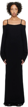 Nanushka Bibian Double-face Terry Maxi Dress In Charcoal
