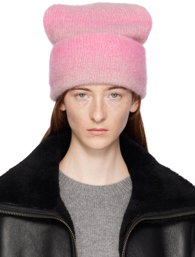 Rag & Bone Pink Holly Beanie In Pink Multi