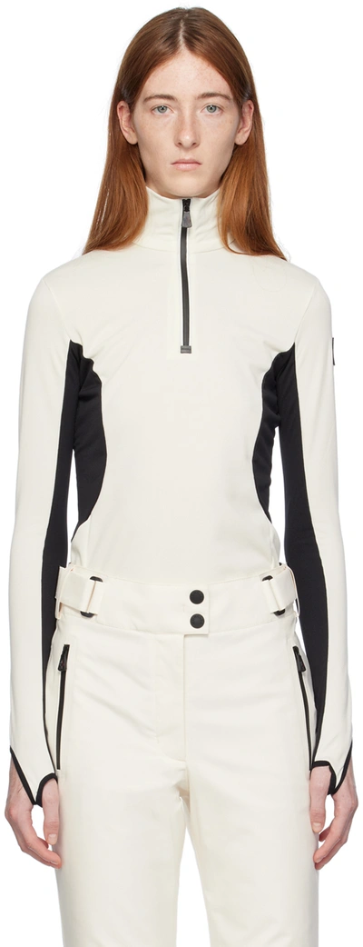 Moncler Power Grid Polartec Stretch-jersey Base Layer In White