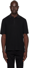 RAG & BONE BLACK HARVEY POLO