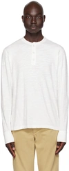 Rag & Bone White Classic Flame Henley In Wht