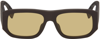 Fendi Brown Shadow Sunglasses In Matte Bordeaux/rovie