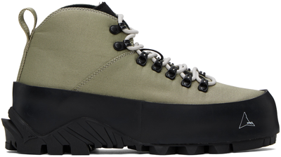 Roa Green Cvo Boots In Olive Black