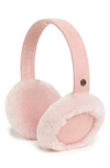 Ugg Genuine Shearling Earmuffs In Pink Cloud