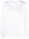 Alexander Wang Raised-logo Long-sleeve T-shirt In White