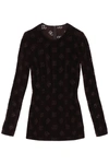 Dolce & Gabbana Logo Monogram Long-sleeved T-shirt In Brown