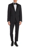Jack Victor Elwood Peak Lapel Wool Tuxedo In Black