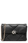 COLE HAAN CRYSTAL QUILTED LEATHER CLUTCH