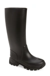 Maison Margiela Tabi Rain Boots In Black Raven