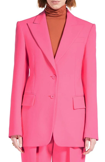 Sportmax Women's Structured Stretch-wool Jacket In Fuchsia