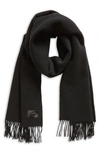 Vince Double Face Cashmere Scarf In Black