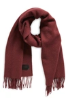 Vince Women's Double-face Cashmere Scarf In Maroon