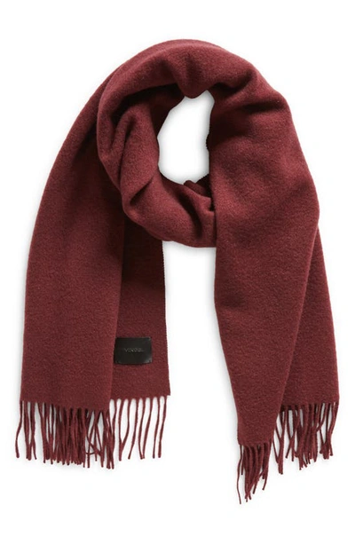 Vince Women's Double-face Cashmere Scarf In Maroon