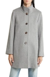 FLEURETTE DAWN STAND COLLAR WOOL CAR COAT