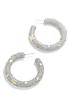 Baublebar Celeste Pave Star Hoop Earrings In Gold Tone In Silver/gold