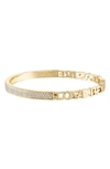 Eden Presley Love & Happiness Pavé Diamond Bangle In White Diamond