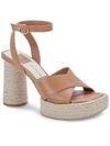 DOLCE VITA ARLOW WOMENS LEATHER ANKLE STRAP ESPADRILLES