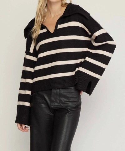 Entro Sailing Away Sweater In Black