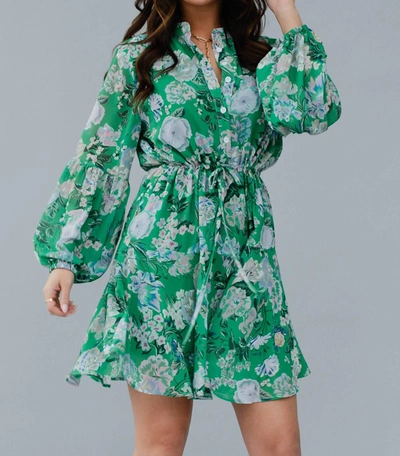 Panache Floral Dress In Green