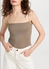 Enza Costa Essential Strappy Tank Top In Brown In Multi