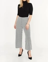 FRANK LYMAN HOUNDSTOOTH WIDE LEG PANT IN BLACK/OFF WHITE