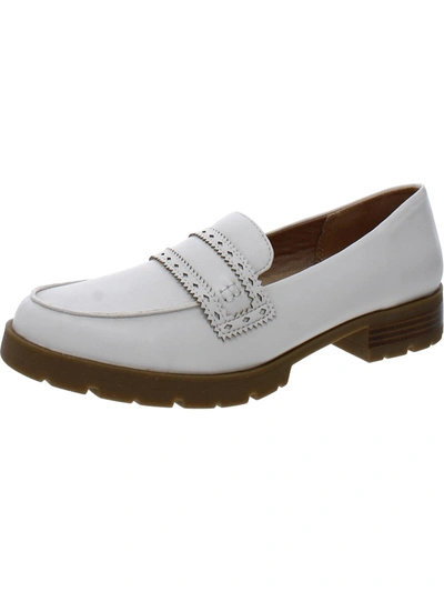 Lifestride London Slip-on Loafers In Beige Faux Leather