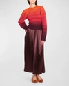 Ulla Johnson Rami Pleated Satin Skirt In Multi