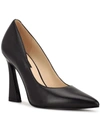 Nine West Trendy Womens Suede Pointed Toe Dress Heels In Black